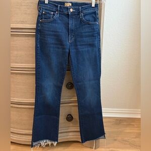 MOTHER Dark Blue Straight Leg Jeans